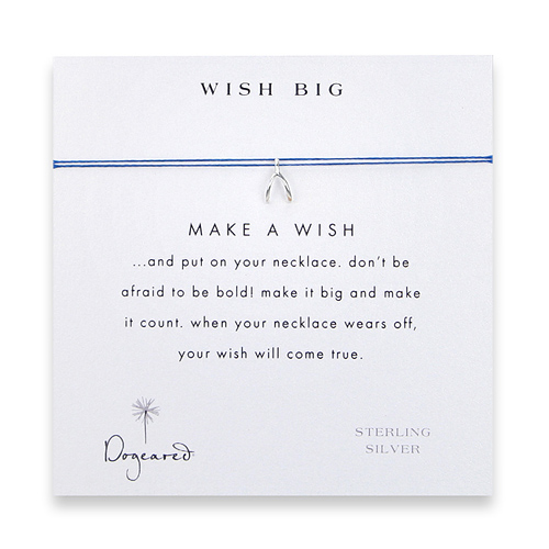 wish big make a wish necklace with sterling silver wishbone on royal