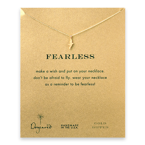 fearless reminder necklace with gold dipped seagull