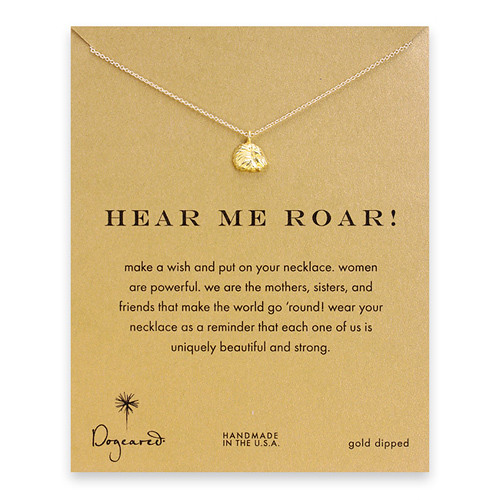 hear me roar! royal lion necklace, gold dipped