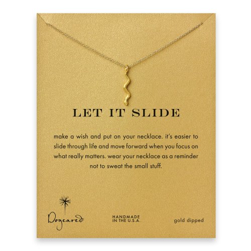 let it slide serpent necklace, gold dipped