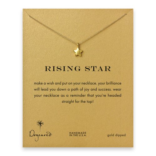 rising star full star necklace, gold dipped