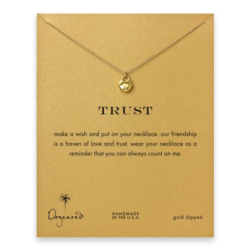 trust lock necklace, gold dipped
