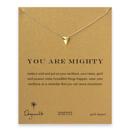 you are mighty pyramid necklace, gold dipped