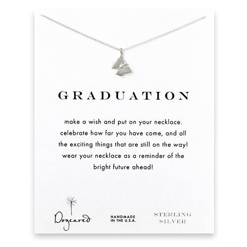 graduation monarch butterfly necklace, sterling silver