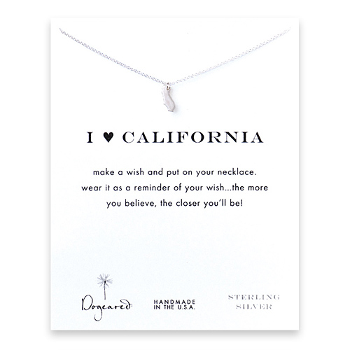 I love california necklace, sterling silver