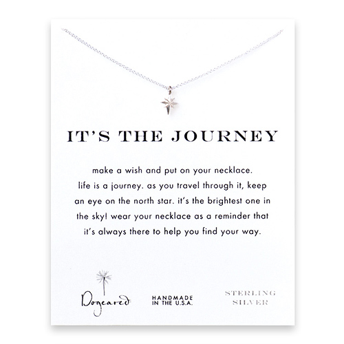 it's the journey north star necklace, sterling silver