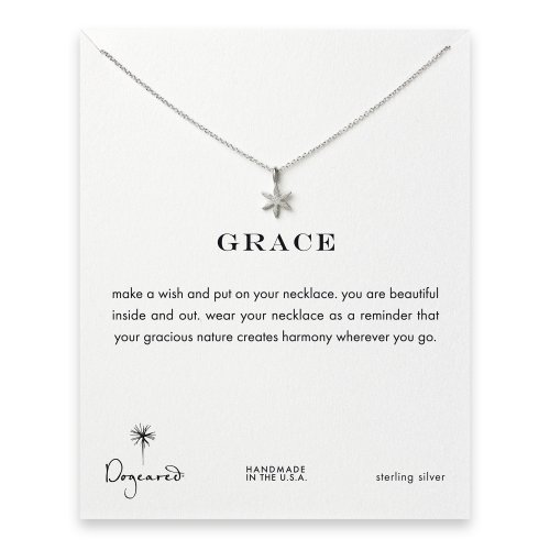 grace star flower necklace, sterling silver