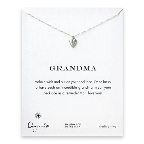 grandma kind heart necklace, sterling silver