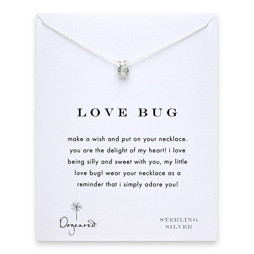 love bug ladybug necklace, sterling silver