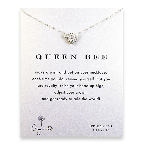 queen bee reminder necklace with sterling silver bee