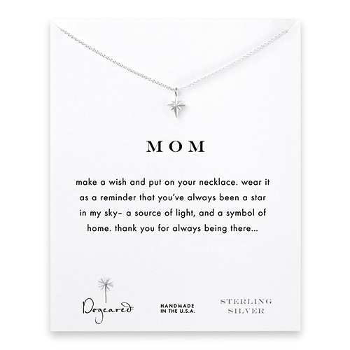 mom north star necklace, sterling silver