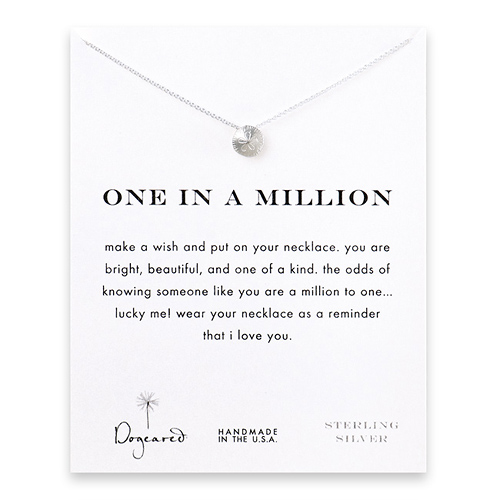 one in a million sand dollar necklace, sterling silver