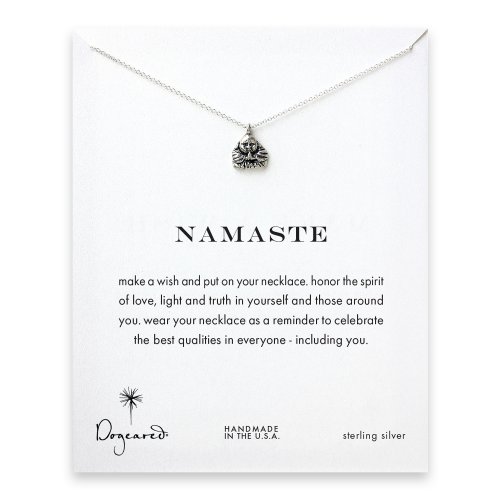 namaste buddha necklace, sterling silver