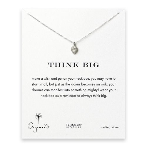 think big little acorn necklace, sterling silver