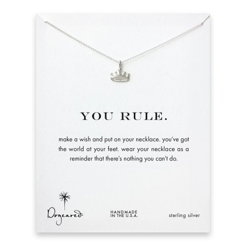 you rule crown necklace, sterling silver