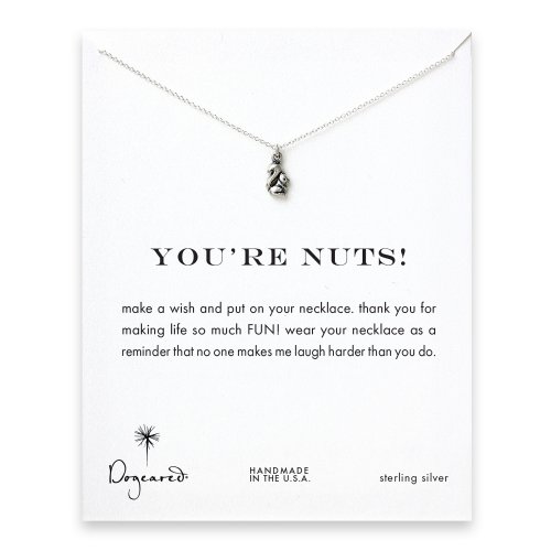 you're nuts! Squirrel necklace, sterling silver