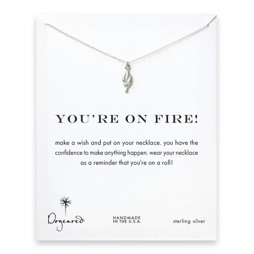 you're on fire! Torch necklace, sterling silver