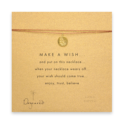 make a wish necklace with gold dipped wheat on tobacco