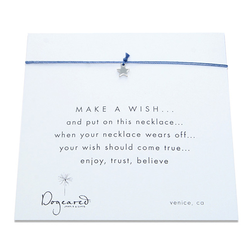 make a wish necklace with sterling silver teeny star on ocean