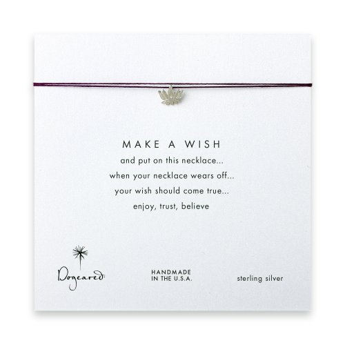 make a wish lotus necklace on amethyst, sterling silver
