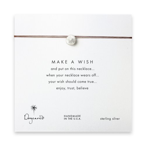 make a wish sand dollar necklace on tobacco, sterling silver
