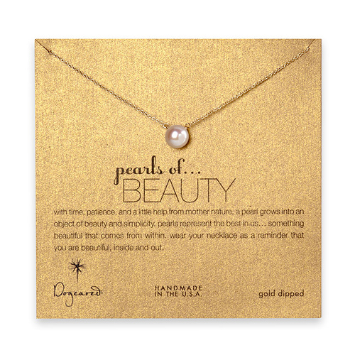 pearls of beauty gold dipped reminder necklace