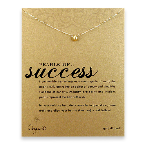 pearls of success gold dipped necklace with gold pearl