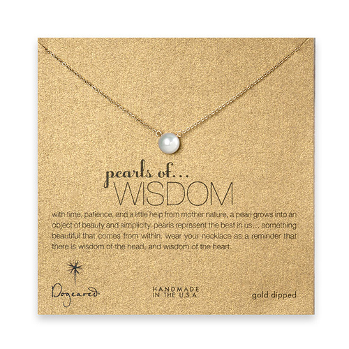 pearls of wisdom gold dipped reminder necklace