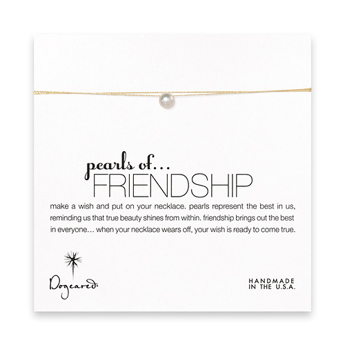 pearls of friendship necklace on silk