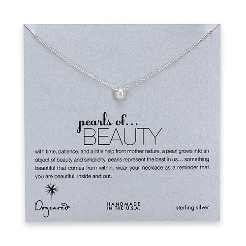 pearls of beauty sterling silver reminder necklace