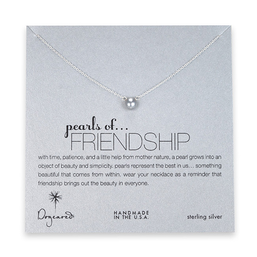 pearl of friendship gray pearl necklace, sterling silver