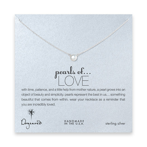 pearls of love white pearl necklace, sterling silver