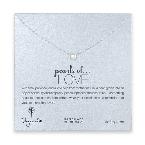 pearls of love sterling silver necklace - 18 inch
