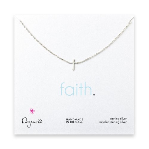 small cross necklace, sterling silver