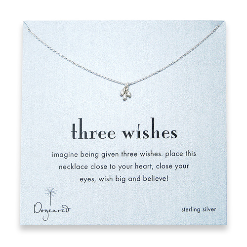three wishes sterling silver necklace