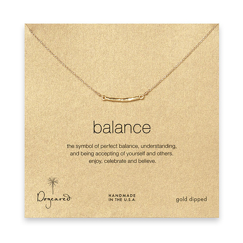 balance bar necklace, gold dipped