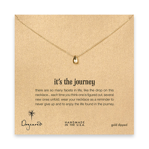 it's the journey gold dipped necklace