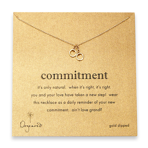 love commitment gold dipped necklace