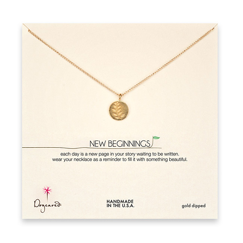 new beginnings wheat gold dipped necklace
