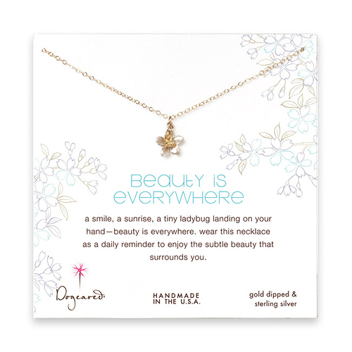 beauty is everywhere gold dipped necklace