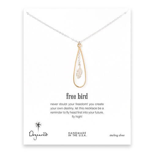 sterling silver free bird necklace - 18 inch