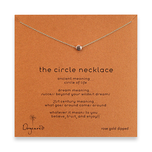 rose gold circle of life necklace