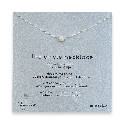 circle necklace, sterling silver