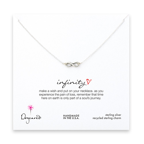 infinity necklace, sterling silver