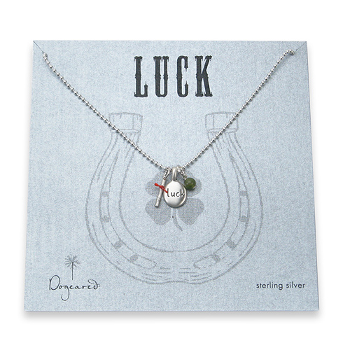 luck word necklace