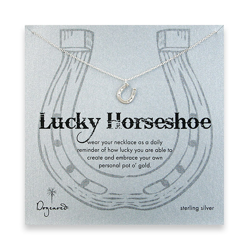 lucky horseshoe sterling silver necklace