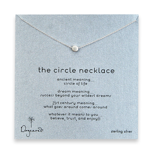 circle necklace, sterling silver - 18 inch