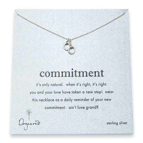 love commitment sterling silver necklace