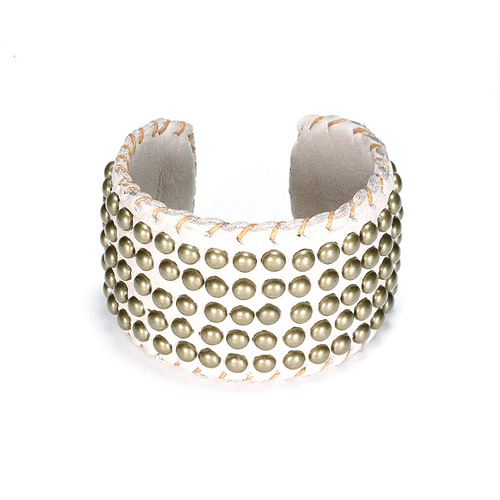 100 good wishes studded creme cuff