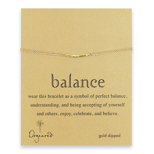 balance bar gold dipped bracelet